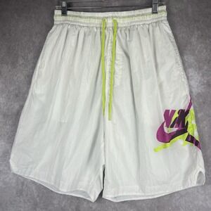 Nike Air Jordan Jumpman Classics‎ Poolside Shorts Men's XL Neon White Lined EUC